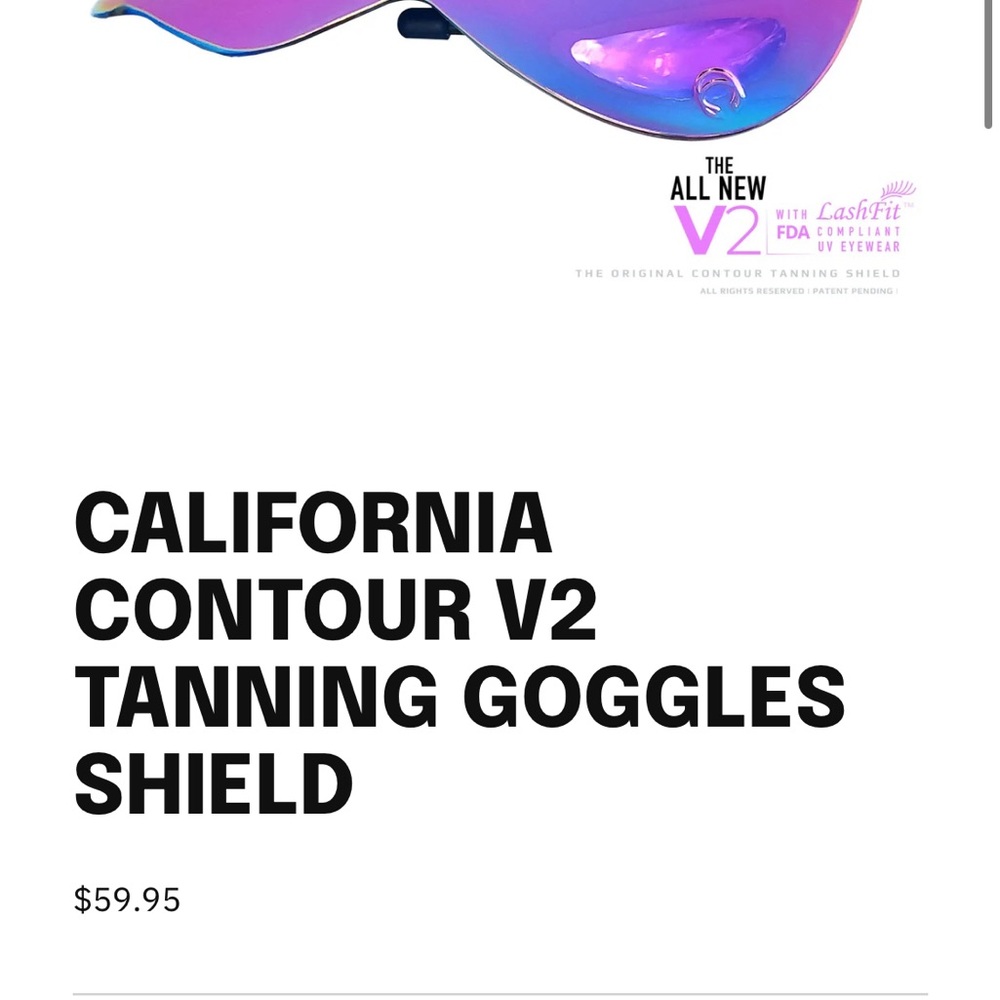 California Contour V2 Tanning Goggles Shield